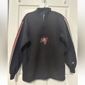 NFL Tampa Bay Buccaneers Sweatshirt 1/4 zip M Pullover Football Raise The Flags